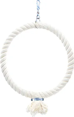 Image de Nobby Cage Toy, anneau à grimper en coton moyen, 29 cm blanc
