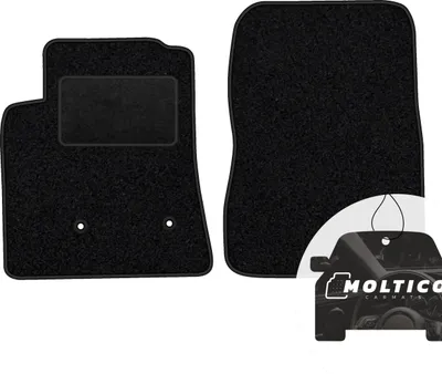 Produktbild von moto-MOLTICO Vorne Fußmatten Auto Velours Autoteppiche Schwarz Automatten Set 2-teilig passend für Mitsubishi Pajero 2007-2021