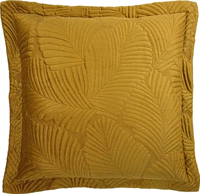 Image de Paoletti - Housse de coussin "Palmeria" - Polyester, Coton RV2043 (Taille unique) (Or)
