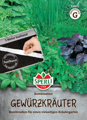 Produktbild von SPERLI Saatband Gewürzkräuter Kombination 5 lfd. Meter