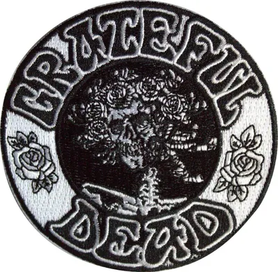 Produktbild von Grateful Dead - Patch "Bertha Circle", gewebter Stoff RO12462 (Einheitsgröße) (Schwarz/Weiß)