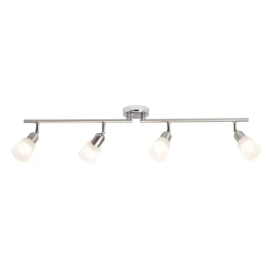 Produktbild von Brilliant Bethany LED Spotrohr, 4-flammig, drehbar E14 40W/4W Extra Warmweiss Eisen Chrom Weiß-Alabaster G55232/77