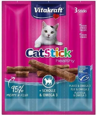 Image de Vitakraft Friandises pour chats Mini Plie & Oméga 3 - 3 x 6g