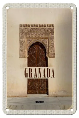 Produktbild von Blechschild Reise 12x18cm Granada Spain Tourismus Poster Dekoration
