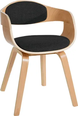 Produktbild von CLP Esszimmerstuhl Stoff mit Polsterung und robustem Holzgestell natur/schwarz
