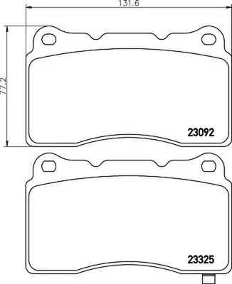 Produktbild von HELLA Bremsbeläge Satz Vorne Bremsklötze für SUBARU FORESTER (SG) 8DB 355 006-601