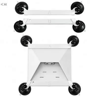 Zdjęcie produktu dla Uchwyt Mocowanie do Starlink Mini na szybę dach samochodu 4x przyssawka / M69