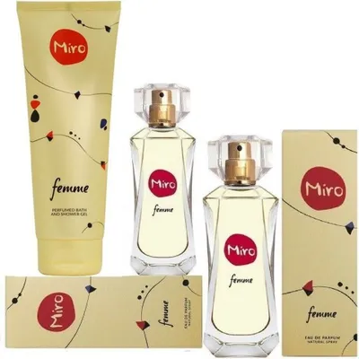 Produktbild von Miro Femme 2 x Eau de Parfum Spray EdP 50 ml + 1 x Shower Gel 250 ml