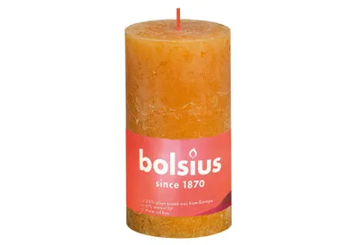 Produktbild von Bolsius rustikale Stumpenkerze, honiggelb, 130 × 68 mm