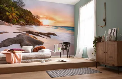 Obrázek produktu pro Komar netkaná fototapeta "Příroda", modrá/hnědá/červená/zelená, 368 x 248 cm; XXL4-048