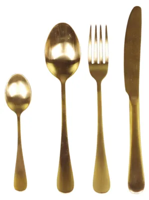 Produktbild von Chic Antique Nordique Besteck Set Gold – 4-teilig
