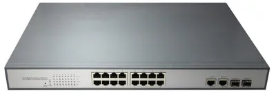 Produktbild von Switch POE PNI SWPOE16 mit 16 10 / 100Mbps-Ports und 2 10/100 / 1000Mbps-Ports