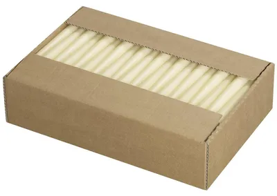 Productafbeelding van Bolsius Neutrale kaars, spitzmodel, 240/23, doos met 100 stuks, ivoorwit