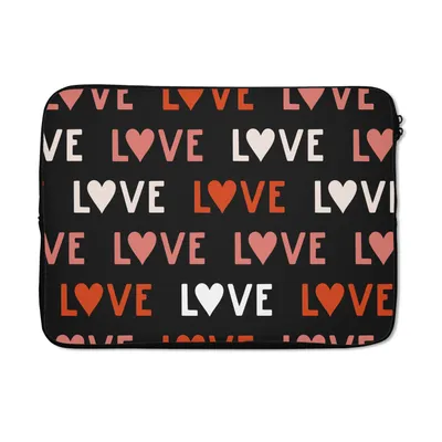 Produktbild von MuchoWow® Laptop Hülle 13 Zoll Romantisch - Valentinstag - Liebe - Muster Laptoptasche - Laptophülle - Sleeve - Rundumschutz