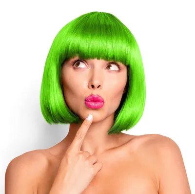 Produktbild von Bob Perücke für Damen, Herren & Kinder Cabaret cosplay Grün