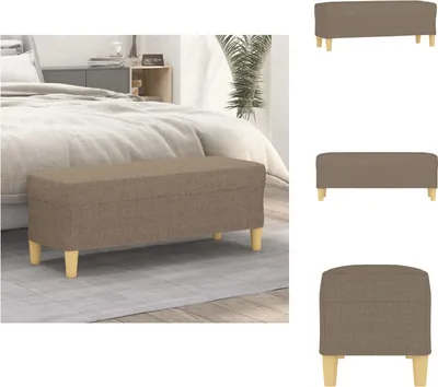 Obrázok produktu pre vidaXL Lavica taupe 100x35x41 cm látka - Lavice