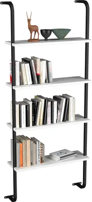 Immagine prodotto di Mensola appesa in legno | Scaffale salvaspazio | Dimensioni: H. 150 x W. 64 x D. 20 cm | Elegante mensola appesa | Scaffale di stoccaggio | Libreria | Tavola da parete - Insasi 4