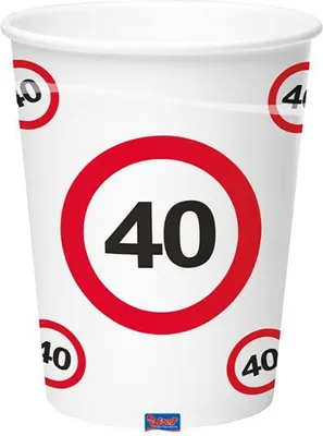 Obrázek produktu pro Párty kelímky dopravní značka 40 - 350ml - 8 ks