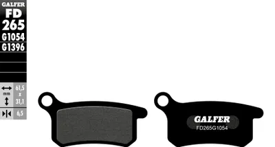 Immagine prodotto di Pastiglie freno Galfer FD265G1054 semimetalliche anteriori per KTM SX 65 ccm anno 2002 - 2003