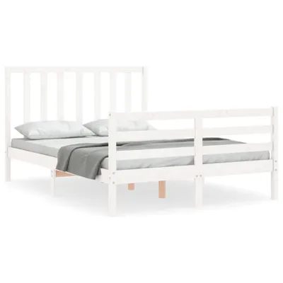 Obrázek produktu pro vidaXL Postel z masivu bez matrace bílá 140x190 cm borovice