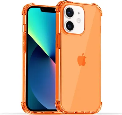Image de Smartphonica iPhone 11 transparent
  housse en silicone antichoc avec bumper - Orange