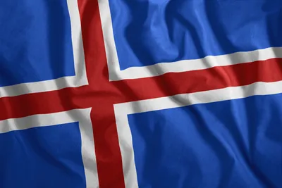 Produktbild von Flagge Island mit Ösen - reißfest - 90 x 150 cm