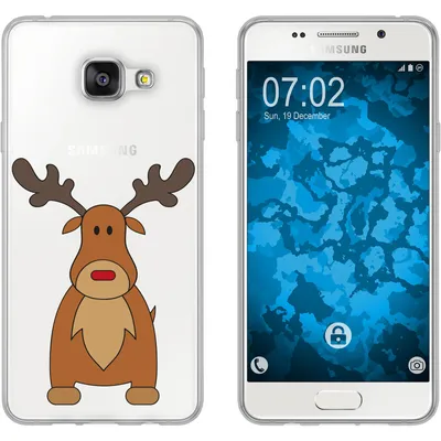 Produktbild von PhoneNatic Case kompatibel mit Samsung Galaxy A7 (2016) A710 Silikon-Hülle X Mas Weihnachten Rentier M3