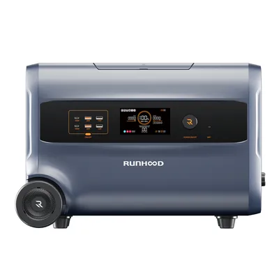 Produktbild von Runhood F2400 Powerstation 2,4 kWh – Erweiterbarer bis 19,2 kWh, AC/DC Laden & Entladen, Notstromversorgung, Mobile Powerstation