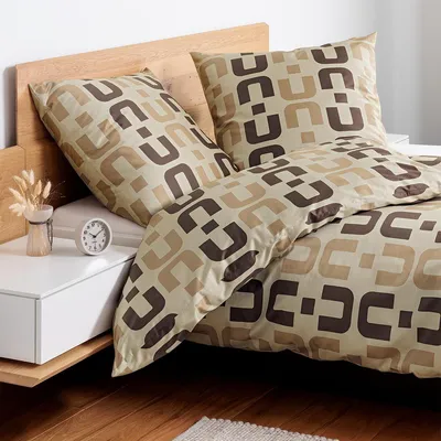 Produktbild von Janine Mako-Satin Bettwäsche J.D. 87119 135x200 cm + 80x80 cm beige-sand