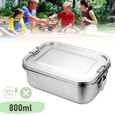 Produktbild von Jayseuw 800ml Brotdose ohne Plastik BPA frei brotdose edelstahl Edelstahl Lunchbox