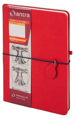 Produktbild von Renesans A5 Notes kropki czerwony