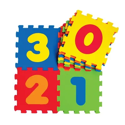 Obrázok produktu pre Puzzlematten Čísla 7mm 9-tlg. 33x33 cm