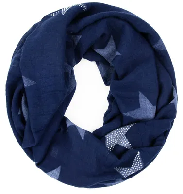 Produktbild von Glamexx24 Loop schal leichter Langschal Sterne Muster Schlauchschal Strass Tuch