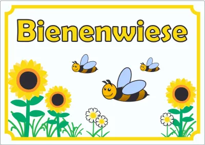 Produktbild von Aufkleber Bienenwiese A9 (37x52mm)