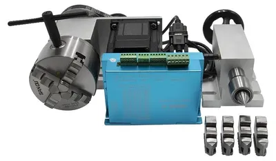 Immagine prodotto di Motore a controllo a circuito chiuso, pinza di serraggio a 4 mandrini, compatibile con fresatrici CNC, con driver hbs86h