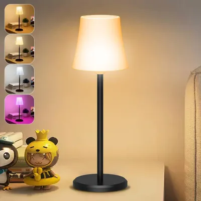 LED-Tafellamp, draadloos, 3 Farbtemperaturen + RGB, dimmbar, IP54