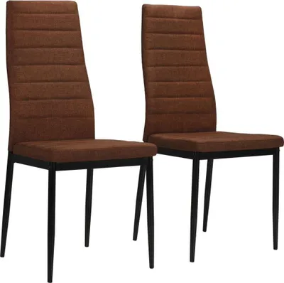 Produktbild von Esszimmerstühle 2 Stk. Braun Stoff