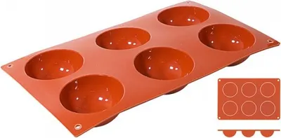 Produktbild von Halbkugelform, Backmatte, aus Silikon, verschiedene Größen wählbar : 7 cm Variante: 7 cm