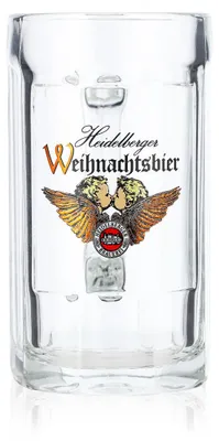 Produktbild von Heidelberger Brauerei Bier Glas 0,2l Krug "Heidelberger Weihnachtsbier" Sahm