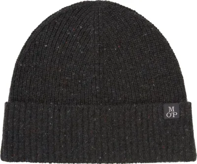 Produktbild von Marc O'Polo Beanie Mütze Knitted Hat Dark Grey Melange dunkelgrau