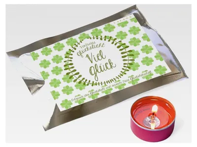 Produktbild von Glückslicht | Edition "Pattern" | Klee | Viel Glück | Mit Kleemuster | 6er-Set