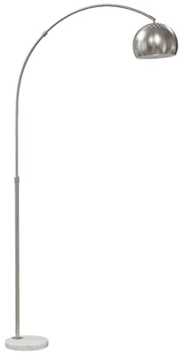 Produktbild von Stehlampe, Bogen-Design mit Marmorsockel, 167 cm, Silber