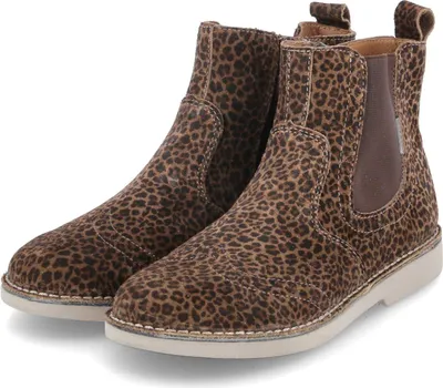 Produktbild von Ricosta Kinder Stiefeletten/ Chelsea Boots DALLAS Braun Rauleder - Animal Print Größe: 35