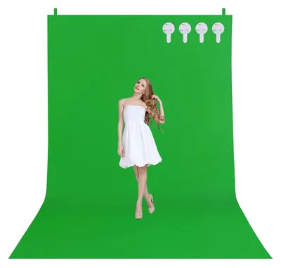 Produktbild von Grüne Foto-Hintergründe, 2 x 3 Meter, grüner Stoff, Foto-Hintergrund, grüner Bildschirm, faltbarer Fotohintergrund, waschbar, Polyester, grüner Stoff für YouTube, Studio-Hintergrund