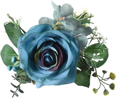 Produktbild von Set mit 4 rosenförmigen Gardinenhaltern – Elegante künstliche Blumen – Für Fenster