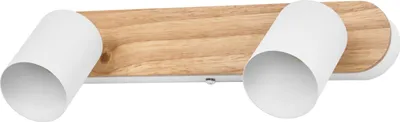 Produktbild von OSRAM LED Spot Wood Line Deckenstrahler 2x GU10, Weiß/Holzdekor, Stahl/Kautschukholz, schwenkbar, IP20, Innenbereich