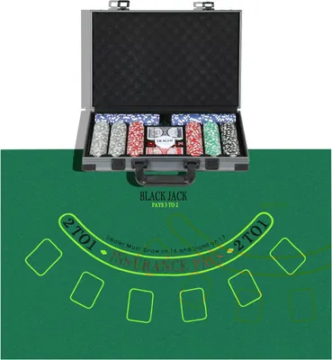 Produktbild von Pokerkoffer Pokerset, Poker Komplett Set mit 400 Chips, 11,5 Gramm, 2 Kartendecks, 5 Würfeln, Dealer-Scheibe, Spielmatte, Aluminiumkoffer