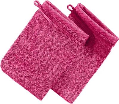 Produktbild von Erwin Müller Waschhandschuh Heidelberg" 2er-Pack pink 15x21 cm"