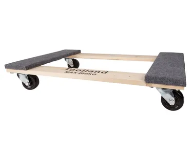 Image de Support Roulant Pour Meubles - Rectangulaire - 760 X 460 Mm - Charge Max  400 Kg