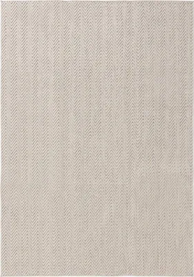 Produktbild von benuta In- & Outdoor Teppich Kaleo Creme/Grau 80x150 cm Teppich Wohnzimmer Outdoorteppich Rechteckig Muster Modern Kurzflor Skandinavisch